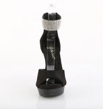COCKTAIL-525 - Blk Faux Suede/Blk Matte