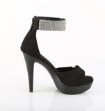 COCKTAIL-525 - Blk Faux Suede/Blk Matte