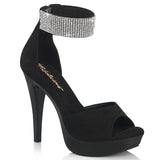 COCKTAIL-525 - Blk Faux Suede/Blk Matte
