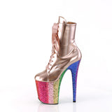 FLAMINGO-1020HG - Rose Gold Holo Pat/Rainbow Glitter