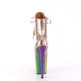 FLAMINGO-1020HG - Rose Gold Holo Pat/Rainbow Glitter