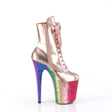 FLAMINGO-1020HG - Rose Gold Holo Pat/Rainbow Glitter