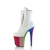 FLAMINGO-1020HG - Wht Holo Pat/Rainbow Glitter