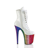 FLAMINGO-1020HG - Wht Holo Pat/Rainbow Glitter