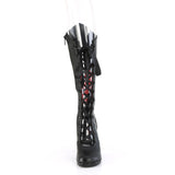 GLAM-243 - Blk Vegan Leather- Red Satin