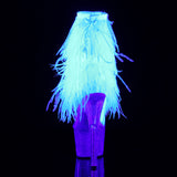 ADORE-1017MFF - Clr-Wht Marabou/Clr-Gltr
