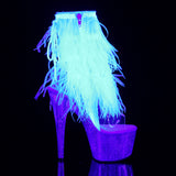 ADORE-1017MFF - Clr-Wht Marabou/Clr-Gltr