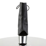 ADORE-1018 - Blk Faux Leather/Slv Chrome