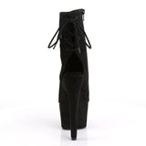 ADORE-1018FS - Blk Faux Suede/Blk Suede
