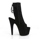ADORE-1018FS - Blk Faux Suede/Blk Suede