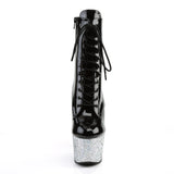 ADORE-1020LG - Blk Pat/Slv Multi Glitter - CLEARANCE