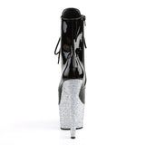 ADORE-1020LG - Blk Pat/Slv Multi Glitter - CLEARANCE