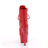 ADORE-1020RM - Red Faux Suede-RS Mesh/Red Matte - CLEARANCE