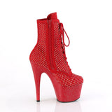 ADORE-1020RM - Red Faux Suede-RS Mesh/Red Matte - CLEARANCE