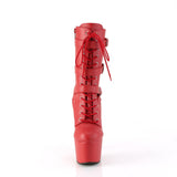 ADORE-1043 - Red Faux Leather/Matching - CLEARANCE