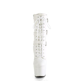 ADORE-1043 - White Faux Leather/Matching - CLEARANCE