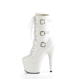 ADORE-1043 - White Faux Leather/Matching - CLEARANCE