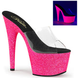 ADORE-701UVG - Clr/Neon H. Pink Glitter