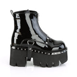 ASHES-100 - Blk Pat-Vegan Leather
