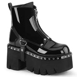 ASHES-100 - Blk Pat-Vegan Leather