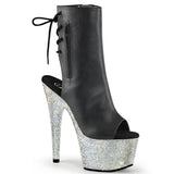 BEJEWELED-1018DM-7 - Blk Faux Leather/Slv Multi RS