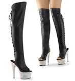 BEJEWELED-3019DM-7 - Blk Faux Leather/Slv Multi RS