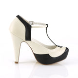 BETTIE-29 - Blk-Cream Faux Leather size 6 and 8 SHOP WORN & CLEARANCE