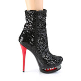 BLONDIE-R-1009 - Blk Sequins/Blk-Red