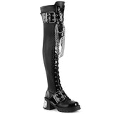 BRATTY-304 - Blk Stretch Vegan Leather