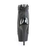 DELIGHT-600-18 - Blk Faux Leather/Blk Matte