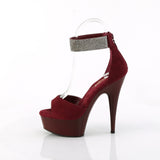 DELIGHT-625 - Burgundy Faux Suede/Burgundy Matte - CLEARANCE
