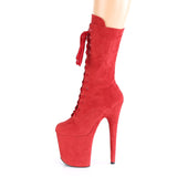 FLAMINGO-1050FS - Red Faux Suede/Red Faux Suede