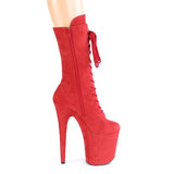 FLAMINGO-1050FS - Red Faux Suede/Red Faux Suede