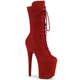 FLAMINGO-1050FS - Red Faux Suede/Red Faux Suede