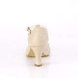 FLAPPER-26 - Cream Pu size 6 - SHOP WORN & CLEARANCE