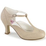 FLAPPER-26 - Cream Pu size 6 - SHOP WORN & CLEARANCE