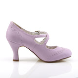 FLAPPER-35 - Lavender Faux Leather size 7 - CLEARANCE & SHOP WORN!