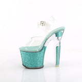 LOVESICK-708SG - Clr/Aqua multi Iridescent Glitters - CLEARANCE
