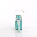 LOVESICK-708SG - Clr/Aqua multi Iridescent Glitters - CLEARANCE