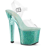LOVESICK-708SG - Clr/Aqua multi Iridescent Glitters - CLEARANCE