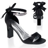 ROMANCE-372 - Blk Satin size 10 & 12 - CLEARANCE & SHOP WORN