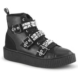 SNEEKER-225 - Blk Canvas-Vegan Leather