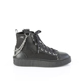 SNEEKER-230 - Blk Canvas-Vegan Leather