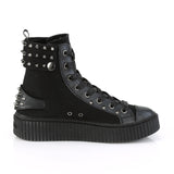 SNEEKER-266 - Blk Canvas-Vegan Leather