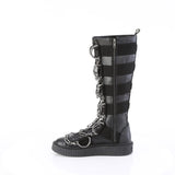 SNEEKER-405 - Blk Vegan Leather-Canvas