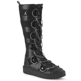 SNEEKER-405 - Blk Vegan Leather-Canvas