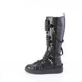SNEEKER-410 - Blk Vegan Leather-Canvas