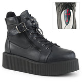 V-CREEPER-566 - Blk Vegan Leather