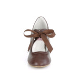 WIGGLE-32 - Dark Brown Faux Leather size 10 SHOP WORN - CLEARANCE