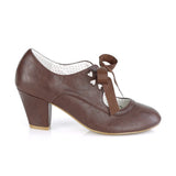WIGGLE-32 - Dark Brown Faux Leather size 10 SHOP WORN - CLEARANCE